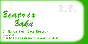 beatrix baka business card